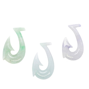 Burmese Jadeite Fish Hook Pendant