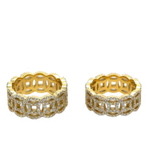 18Kt YG Diamond Ancient Coin Eternity Band