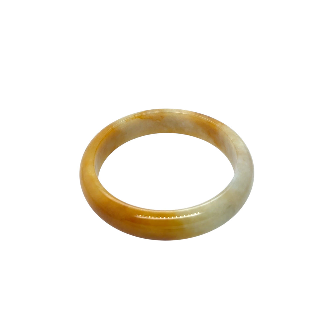 Burmese Honey Orange Jadeite Comfort Fit Bangle