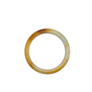 Burmese Honey Orange Jadeite Comfort Fit Bangle