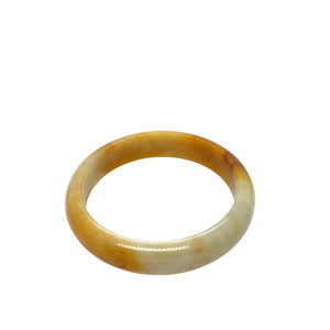 Burmese Honey Orange Jadeite Comfort Fit Bangle