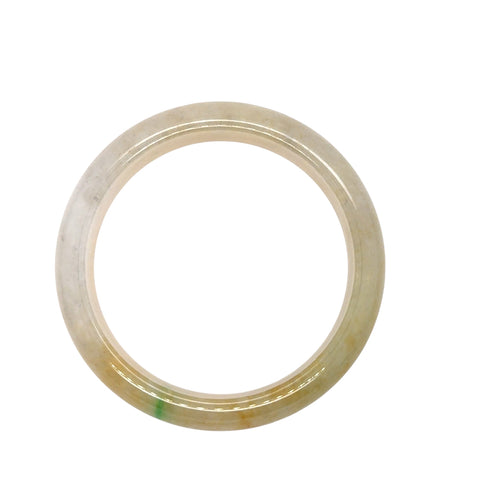 Burmese Icy Honey Tri Color Jadeite Comfort Fit Bangle