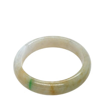 Burmese Icy Honey Tri Color Jadeite Comfort Fit Bangle