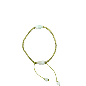 Burmese Jadeite Capture and Release Gourd Silk Bracelet