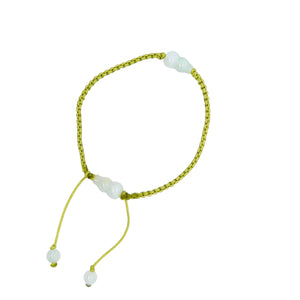 Burmese Jadeite Capture and Release Gourd Silk Bracelet