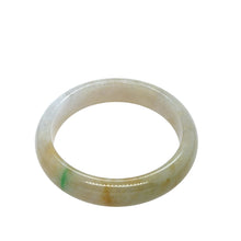 Burmese Icy Honey Tri Color Jadeite Comfort Fit Bangle