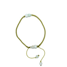 Burmese Jadeite Capture and Release Gourd Silk Bracelet