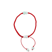 Burmese Jadeite Capture and Release Gourd Silk Bracelet