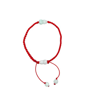 Burmese Jadeite Capture and Release Gourd Silk Bracelet