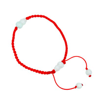 Burmese Jadeite Capture and Release Gourd Silk Bracelet
