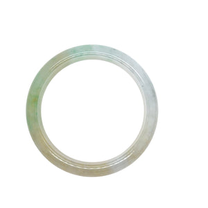 Burmese Icy Honey Tri Color Jadeite Comfort Fit Bangle