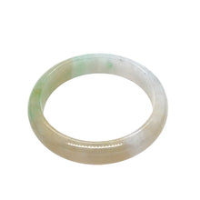 Burmese Icy Honey Tri Color Jadeite Comfort Fit Bangle