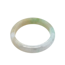Burmese Icy Honey Tri Color Jadeite Comfort Fit Bangle