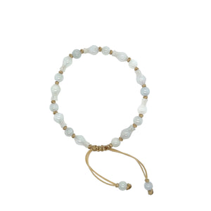 Burmese Jadeite Treasure Vase Silk Bracelet