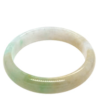 Burmese Icy Honey Tri Color Jadeite Comfort Fit Bangle