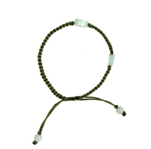 Burmese Jadeite Wealth & Good Fortune Silk Bracelet