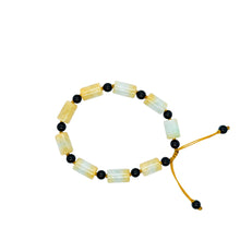 Burmese Honey Blue Bi Color Jadeite Men's Grounding Silk Bracelet