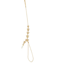 14kt YG Diamond Stars & Diamond Evil Eye Hand Wristlet