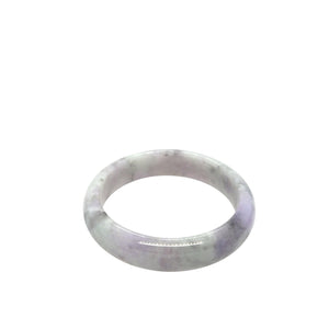 Burmese Icy Lavender Platinum Jadeite Comfort Fit Bangle