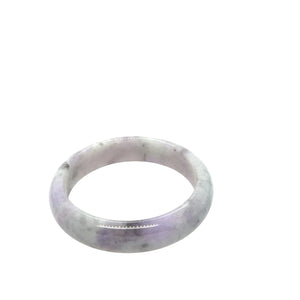 Burmese Icy Lavender Platinum Jadeite Comfort Fit Bangle