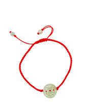 Burmese Jadeite Ancient Coin Men's Silk Bracelet