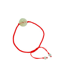 Burmese Jadeite Ancient Coin Men's Silk Bracelet