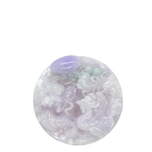 Burmese Lavender Jadeite Dragon Phoenix, Yin & Yang, Male & Female Carving