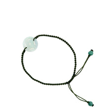 Burmese Jadeite Ancient Coin Men's Silk Bracelet