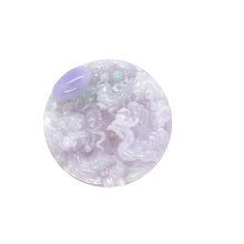 Burmese Lavender Jadeite Dragon Phoenix, Yin & Yang, Male & Female Carving