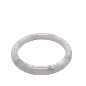 Burmese Icy Lavender Platinum Jadeite Comfort Fit Bangle