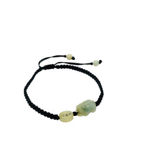 Mini Burmese Jadeite Pei Yao/Pixiu and Coin Silk Bracelet
