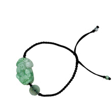 Burmese Jadeite Pei Yao/Pixiu and Coin Silk Bracelet