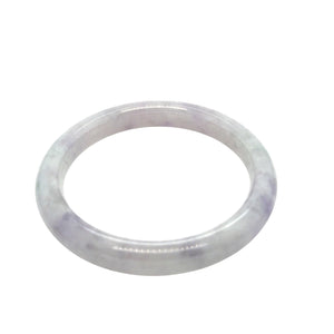 Burmese Icy Lavender Platinum Jadeite Comfort Fit Bangle