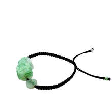 Burmese Jadeite Pei Yao/Pixiu and Coin Silk Bracelet
