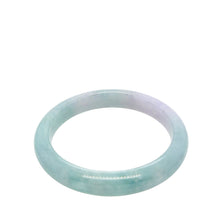 Burmese Lavender Sea Foam Blue Jadeite Comfort Fit Bangle