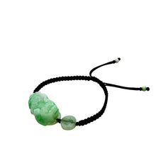 Burmese Jadeite Pei Yao/Pixiu and Coin Silk Bracelet