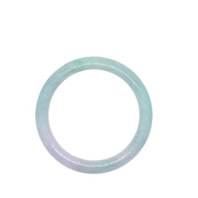 Burmese Lavender Sea Foam Blue Jadeite Comfort Fit Bangle
