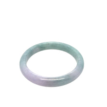 Burmese Lavender Sea Foam Blue Jadeite Comfort Fit Bangle