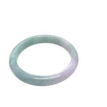 Burmese Lavender Sea Foam Blue Jadeite Comfort Fit Bangle