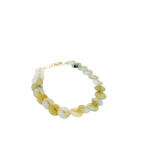 14kt YG Burmese Jadeite Mini Coin Bracelet