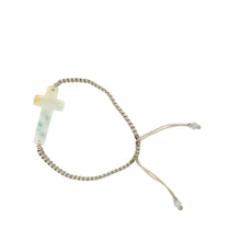 Burmese Jadeite Cross Silk Bracelet