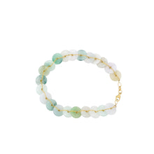 14kt YG Burmese Icy Pastel Jadeite Mini Coin Bracelet