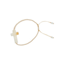 Burmese Jadeite Cross Silk Bracelet