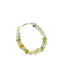 14kt YG Burmese Jadeite Mini Coin Bracelet