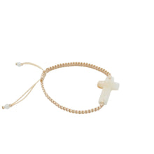 Burmese Jadeite Cross Silk Bracelet