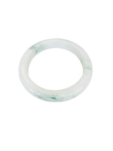 Burmese Jadeite Moss in Snow Comfort Fit Bangle