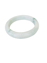 Burmese Jadeite Moss in Snow Comfort Fit Bangle