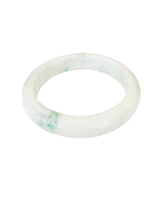 Burmese Jadeite Moss in Snow Comfort Fit Bangle