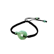 Burmese Jadeite Lucky 8 Silk Bracelet