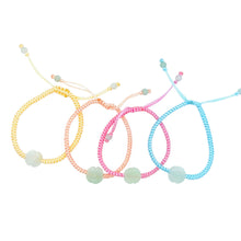 Burmese Jadeite Cherry Blossom Happiness Children's Silk Bracelet